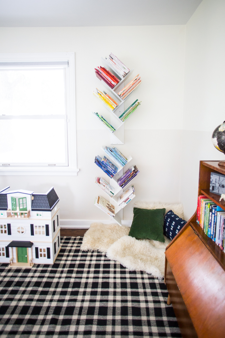 Tree Bookshelf Diy For A Beautiful Minimal And Shared Kids Bedroom