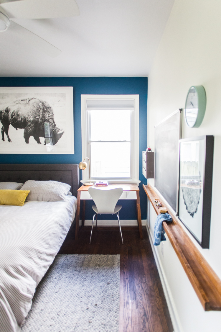 Grown Up Kids Bedroom With A Blue Accent Wall Live Free