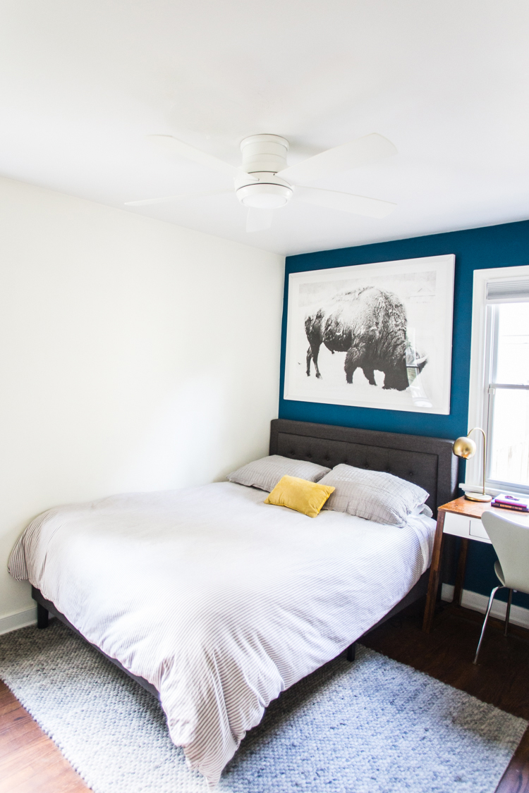 Grown Up Kids Bedroom With A Blue Accent Wall Live Free